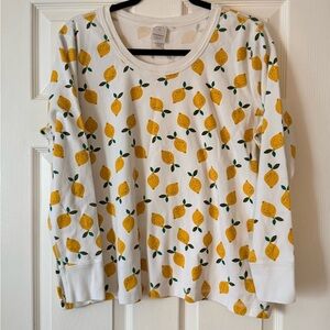 Hanna Andersson Lemon Pattern Long Sleeve Tee